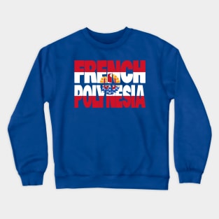 French Polynesia flag stencil Crewneck Sweatshirt